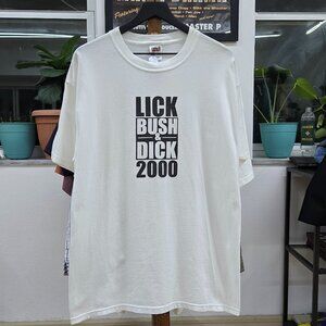 Vintage 2000 George Bush dick Cheney parody T-shirt